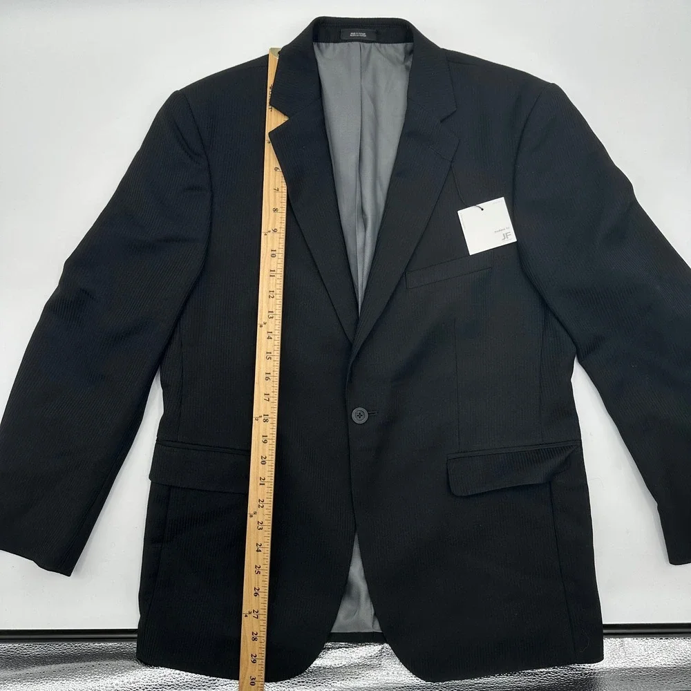 J Ferrar Mens Black Triton Textured Blazer Modern Fit Suit Jacket‎ 40 Short NEW